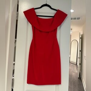 Aritzia | Babaton Off Shoulder Red Dress Size 0